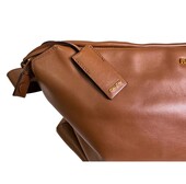 Miu Miu Large Sacca soft calf canella brown gold hardware top single handle bag