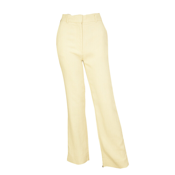 Victoria Beckham White High Rise Viscose Silk Trousers Pants size UK 6