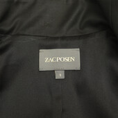 Zac Posen Black 100% Wool High Neck Bolero Cropped Fashion Jacket size S