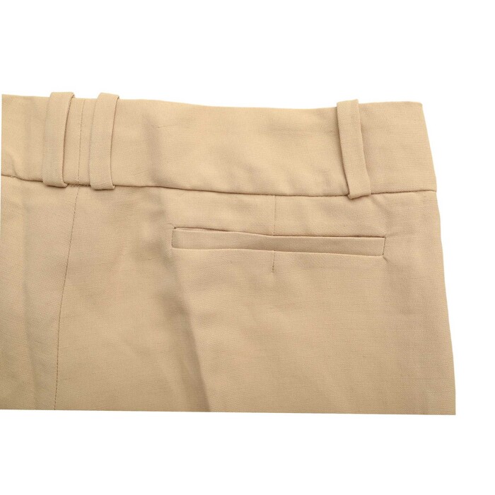 Chloe Beige Linen Blend Bermuda Shorts Trousers Pants size 40