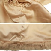 Matthew Williamson Beige Rabbit Fur 3/4 Sleeve Bolero Jacket Coat sz 10UK