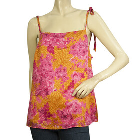 Ted Baker Fuchsia Mustard Floral Sleeveless Camisole Blouse Top - Size 3