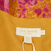 Ted Baker Fuchsia Mustard Floral Sleeveless Camisole Blouse Top - Size 3