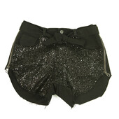 Libelloula Black Sequined front Zippers Summer Shorts Trousers Pants