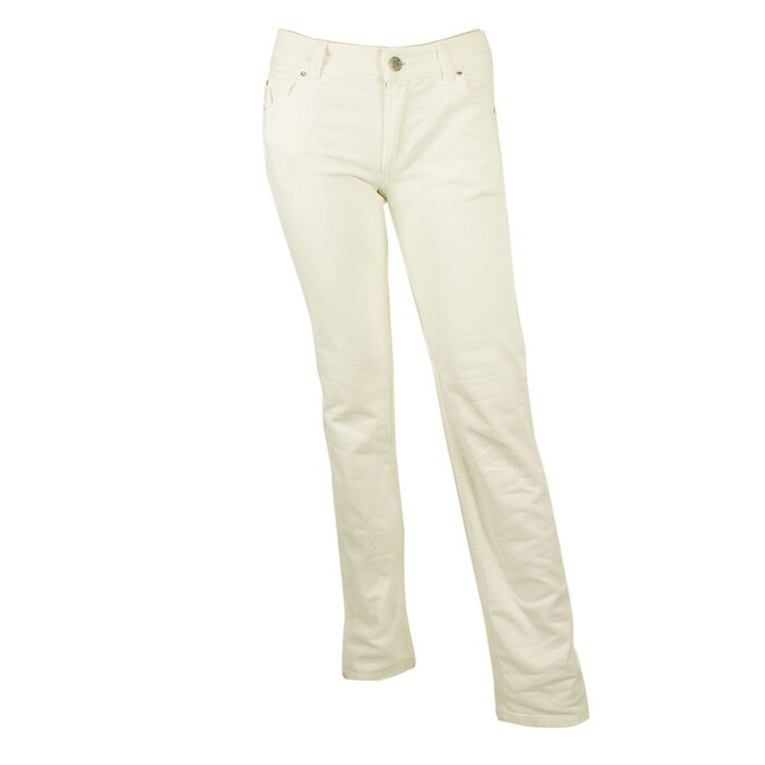 Kiton White Pants Classic Cigarette Baumwalle Cotton Trousers - sz 40