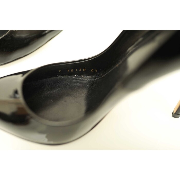 Dolce & Gabbana Black Patent Leather Pointed Toe Pumps High Heels Shoes - Sz 40