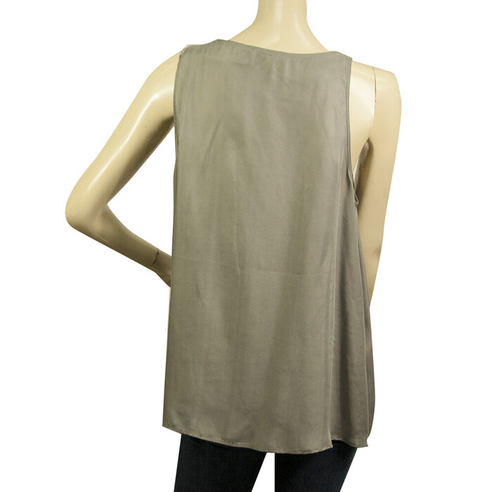 Philosophy Gray Long Length Sleeveless Tank Top Blouse - Size L