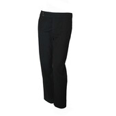 Marni Black Wool Cotton Rib Pattern Button Closure Trousers Pants size 42 It