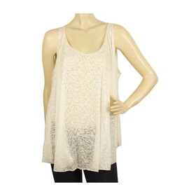 Zadig and Voltaire White Carly burn Womans Tank Vest Sleeveless Top - Size U