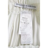 Ermanno Scervino White Asymmetric Pleated High Waist Skirt size 40