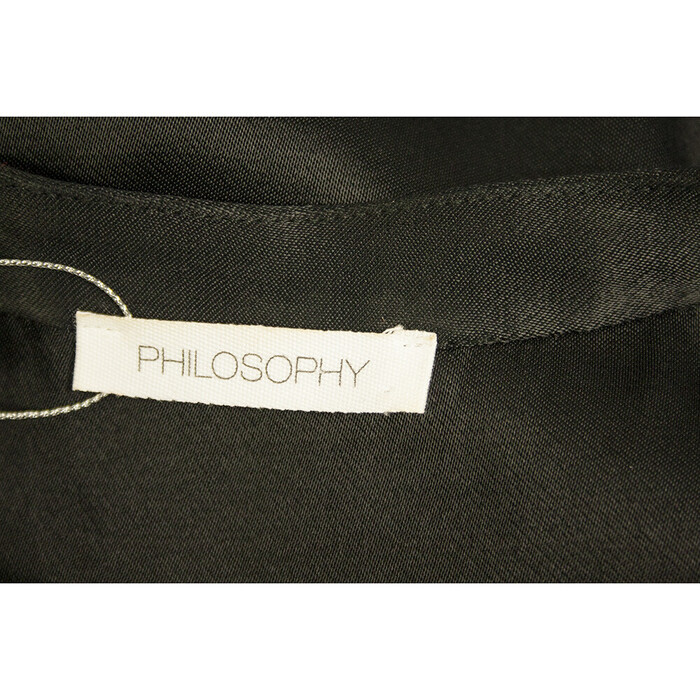 Philosophy Button Front Sleeveless Dress Calf Length Satin Viscose dress Size S