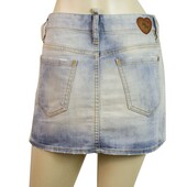 Dsquared 2 D2 Blue Mini Distressed Denim Jeans skirt size 42