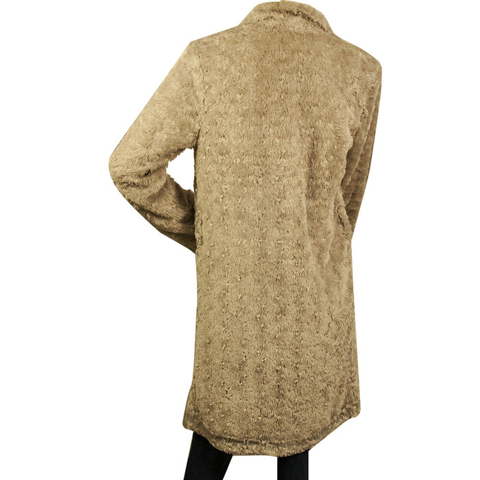 Divertimento Beige Button Front Hairy Polyester Long Cardi Cardigan size 2