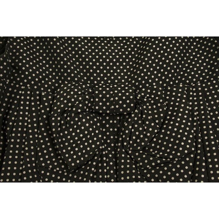 See by Chloe Black & White Polka Dot Print Belted Mini Dress size 42 w. Bow