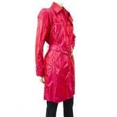 Roberto Cavalli Fuschia Pink Knee Length Trench Coat Lightweight Jacket size 40