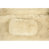 KN Kati Niemi Collection White Faux Fur Collar Neck Warmer Winter Scarf