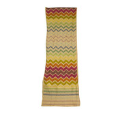 Missoni Pink Yellow Blue Lollipop Zig Zag Signature Viscose Knit Scarf Shawl