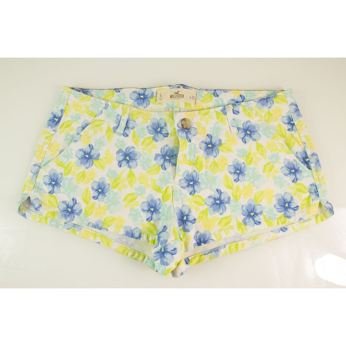 Hollister California Blue Lime Yellow Floral Shorts - SZ 9