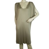 Tomas Maier  Golden Metallic Shine Viscose Silk Knee Length Dress - Sz 36