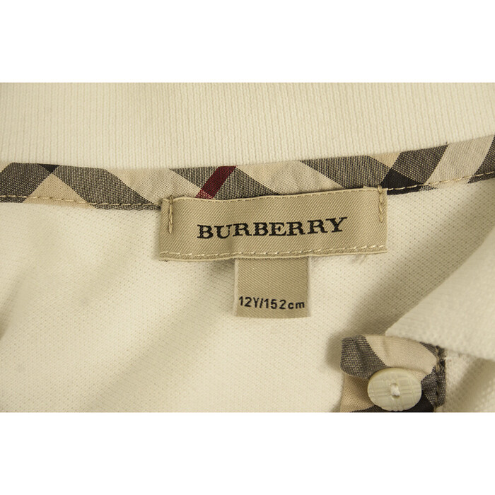 Burberry White Short Sleeve Polo Mini Length Dress size 12 yrs Girl or XXS Women