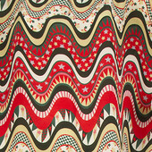 Missoni Multicolor Pattern Red Waves Cotton Blend Summer Trousers Pants Size 40