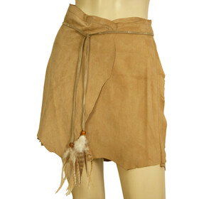 NTW Dolce Gabbana D &amp; G Above knee mini belted beige suede goatskin skirt  Sz 40