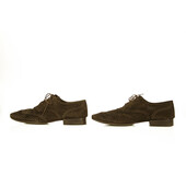 Louis Vuitton LV Men's Brown Suede Perforated Oxfords Lace Up Shoes 7