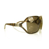 Dolce & Gabbana D&G Tortoise Brown Oversize Sunglasses w. Crystals in Box