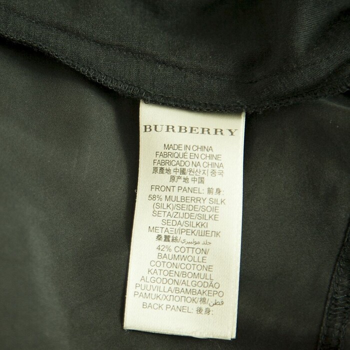 Burberry Brit Black Silk Short Sleeve A - Line T- Shirt top size XS