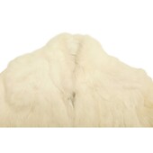 Matthew Williamson White Rabbit Fur 3/4 Sleeve Bolero Jacket Coat sz 8 UK