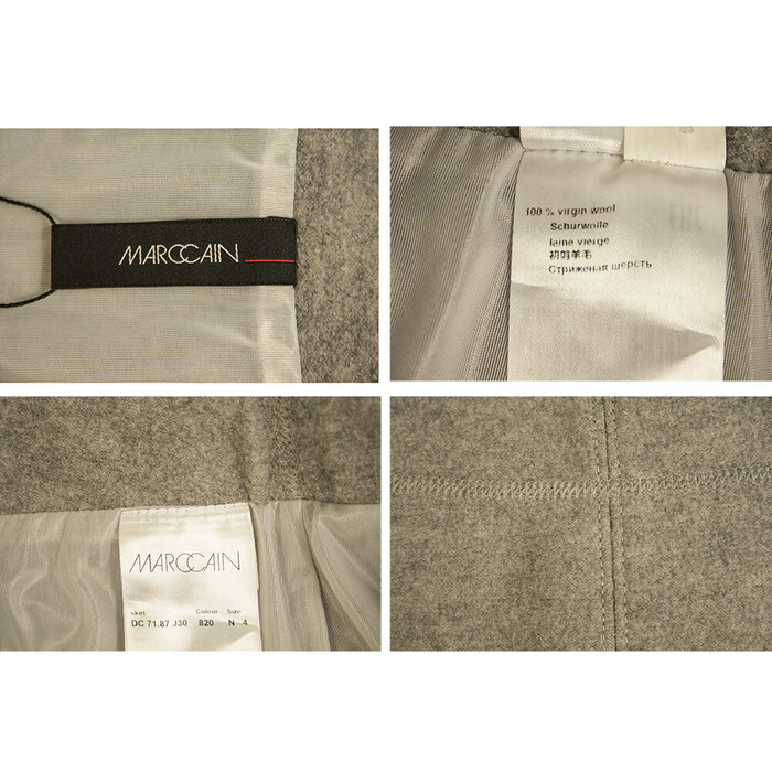 Marc Cain Gray Wool Zip Jacket Silver Dots ( 2)