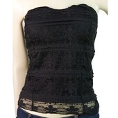 Be Girl Strapless Lace Bustier with SweetHeart Neckline Top SZ M