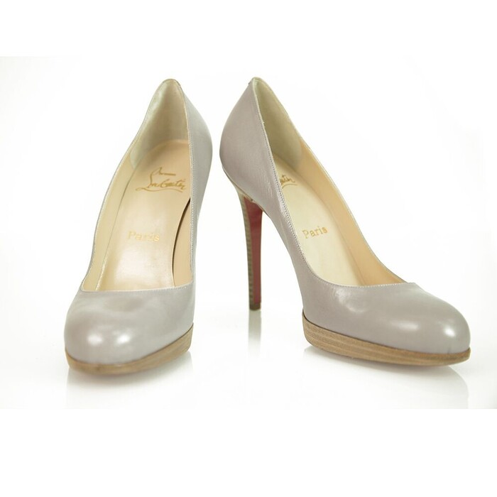 Christian Louboutin 120mm Round Toe light lilac platform pumps Heels size 40