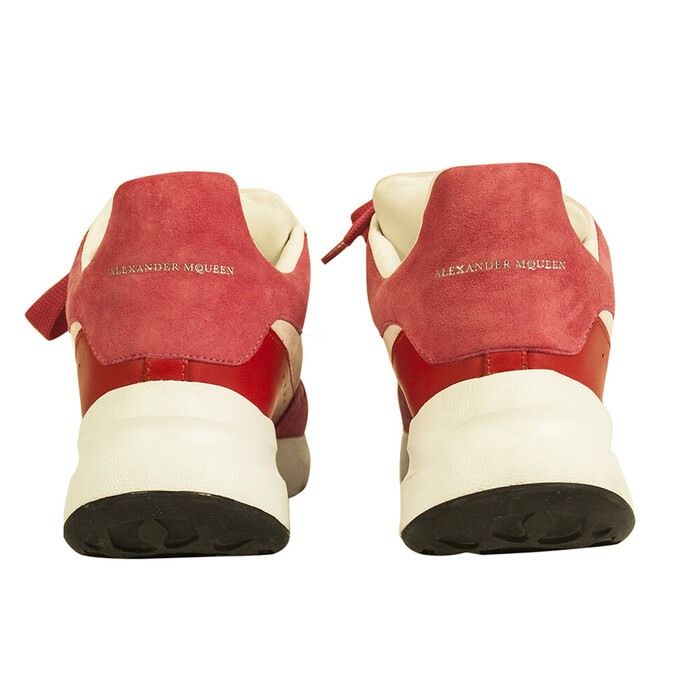 ALEXANDER MCQUEEN Oversized Runner Low-Top Sneakers JOEY Red & baby pink size 37,5