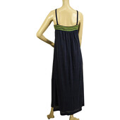 M Missoni Blue Linen Spaghetti Straps Summer Long dress size M