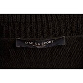 Marina Sport Rinaldi Black Wool Knit One Button Cardigan Cardi Size L