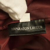 Sunrise 100% Raton Laveur Racoon Deep Red Fur Collarless Jacket Coat size M