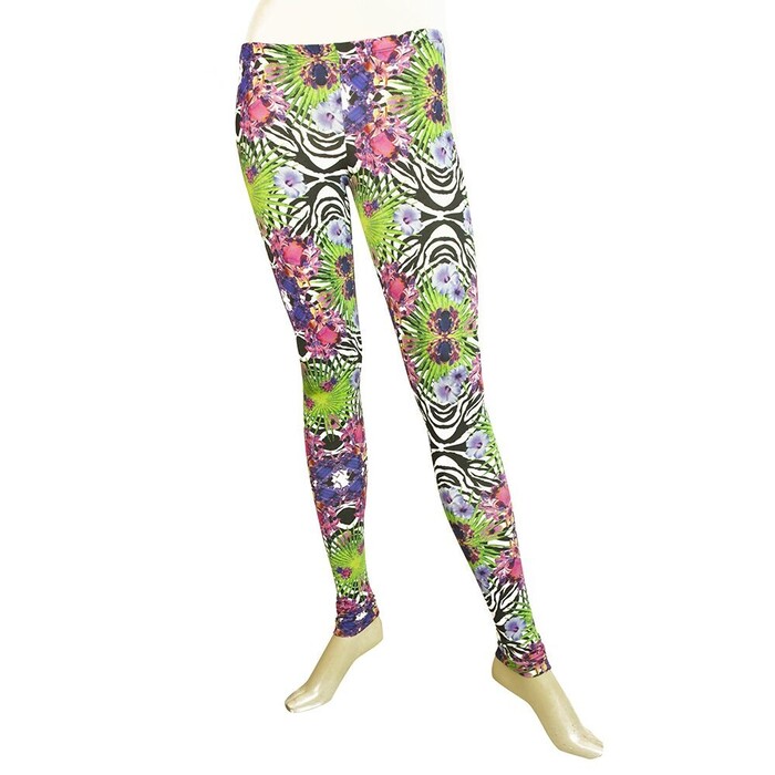 Philipp Plein Multicolor Floral Leggings Elastic Viscose trousers pants XS