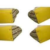 Salvatore Ferragamo cream & yellow leather plus snakeskin tote shopper bag