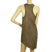 Roberto Cavalli Gray Cotton Embroidered Mini Dress Asymmetric Sleeveless 44