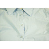 Michael Kors Light Blue Collared Button Down Front Shirt Top size S