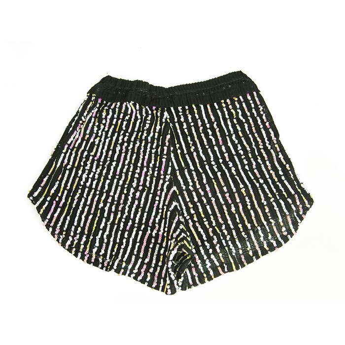 Studio 85 Black with Multicolor Sequins Clubwear Shorts Trousers Pants