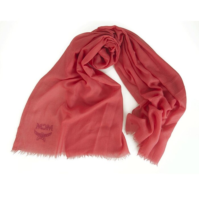 MCM Fuchsia Cashmere Wool Large Scarf Pashmina Shawl