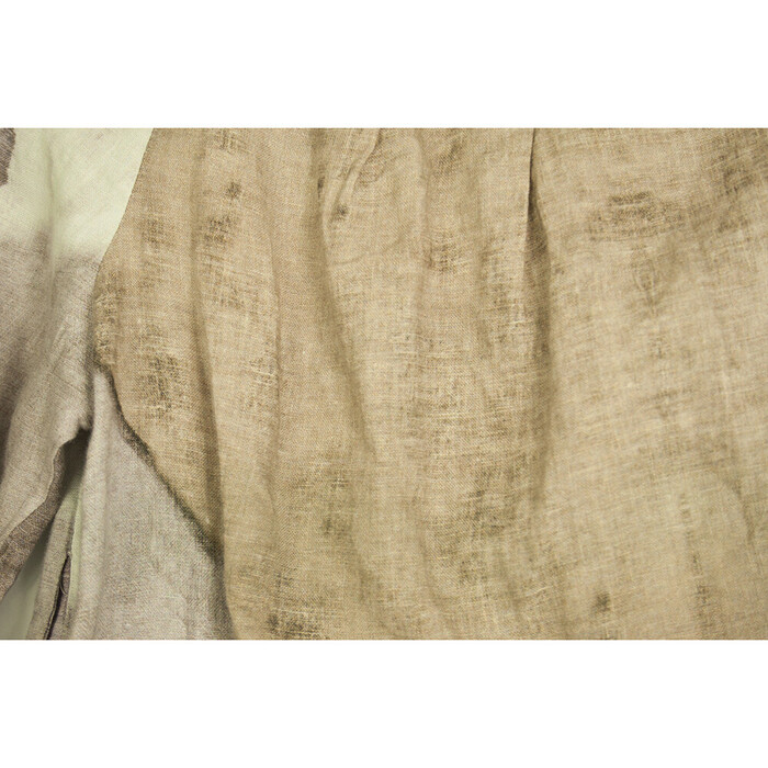 SophiStique Earthly Hues Linen Long Sleeves Pockets Dress size 42