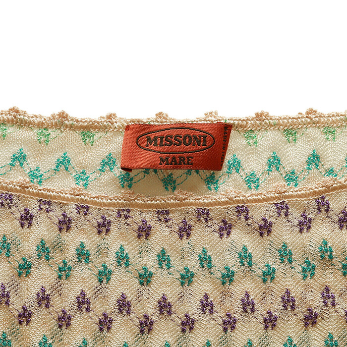 Missoni Mare Πολύχρωμο Αμάνικο Μίνι Φόρεμα με βολάν, Μέγεθος 40