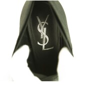 Yves Saint Laurent YSL black elasticated fabric & suede platform booties 40