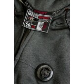 Philipp Plein Sport Gray Sleeveless Vest Hooded Zipper Cotton Top Jacket Unisex