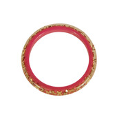 Louis Vuitton Thin Inclusion PM fuchsia with gold resin sequins bangle bracelet