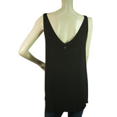 Dondup Black Viscose Relaxed Fit Tank Sleeveless Top size XS