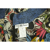 Enny Monaco 100% μεταξωτό Kaftan Style Kimono Sleeves Floral φόρεμα γονάτων - μέγεθος S